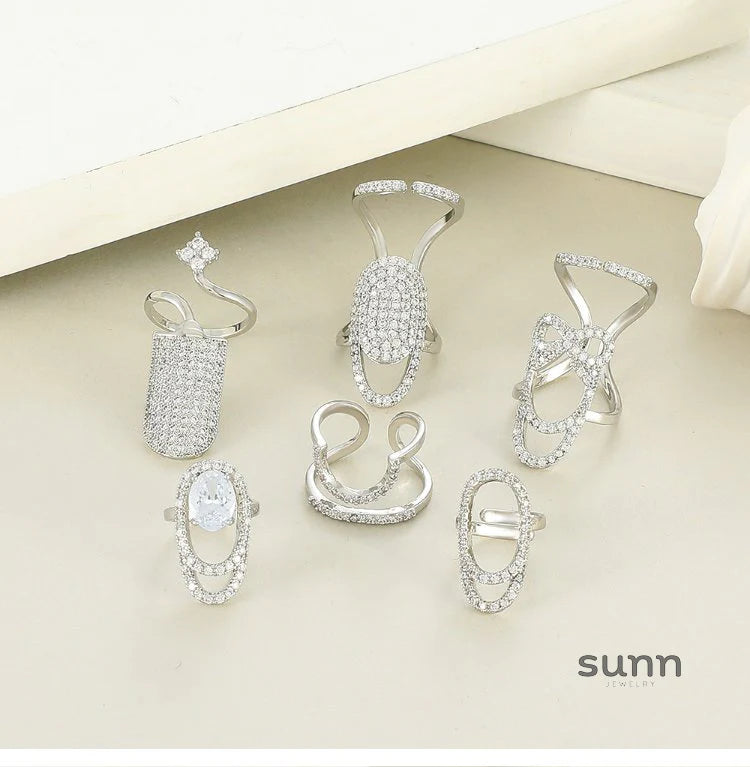 Kristi Geometric Nail Rings