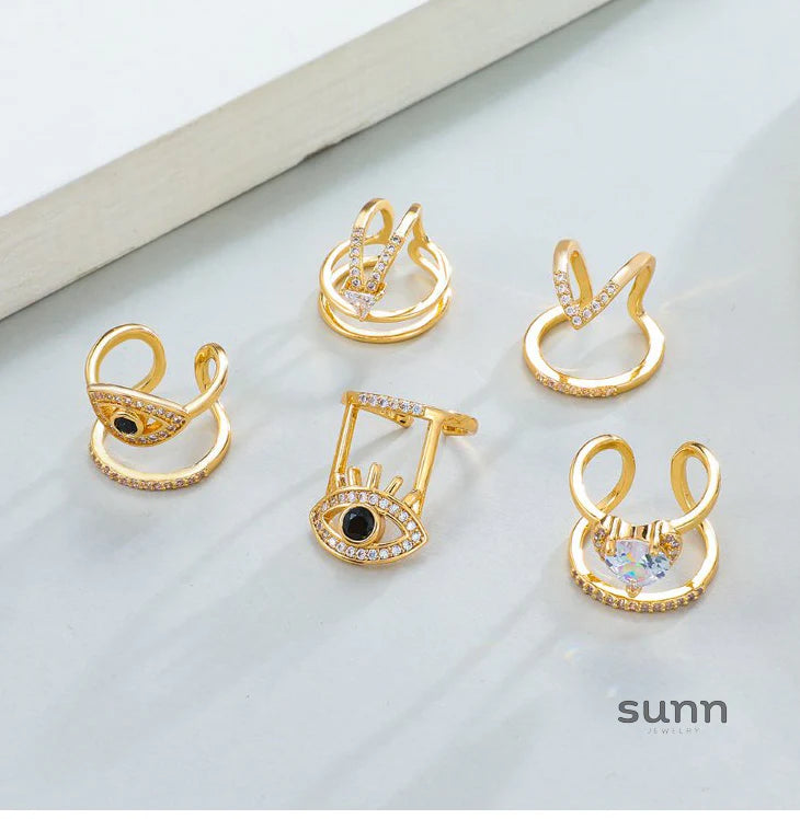 Kristi Geometric Nail Rings