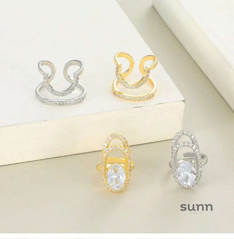 Kristi Geometric Nail Rings