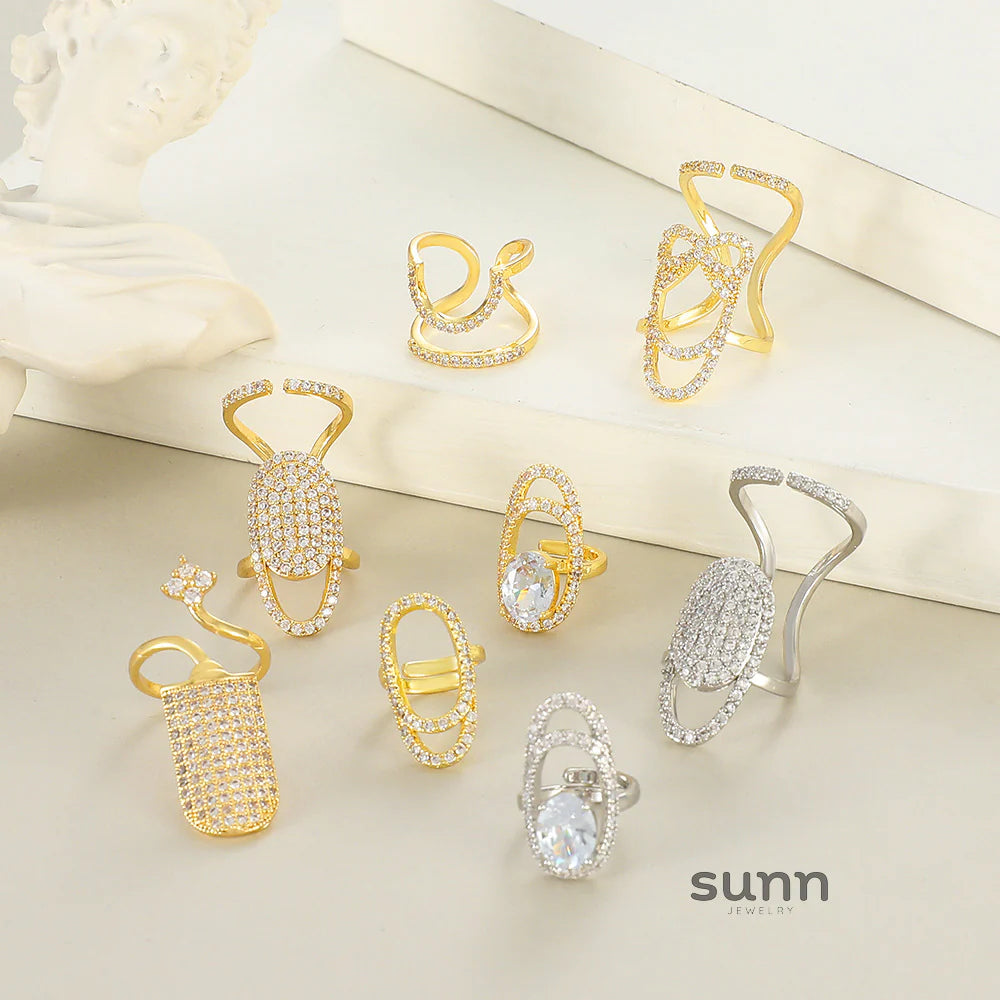 Kristi Geometric Nail Rings