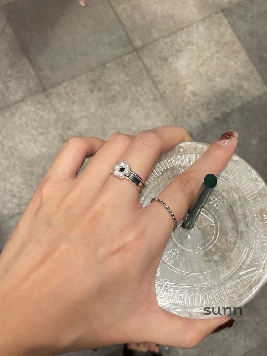 Kristyn Pearl Flower Ring