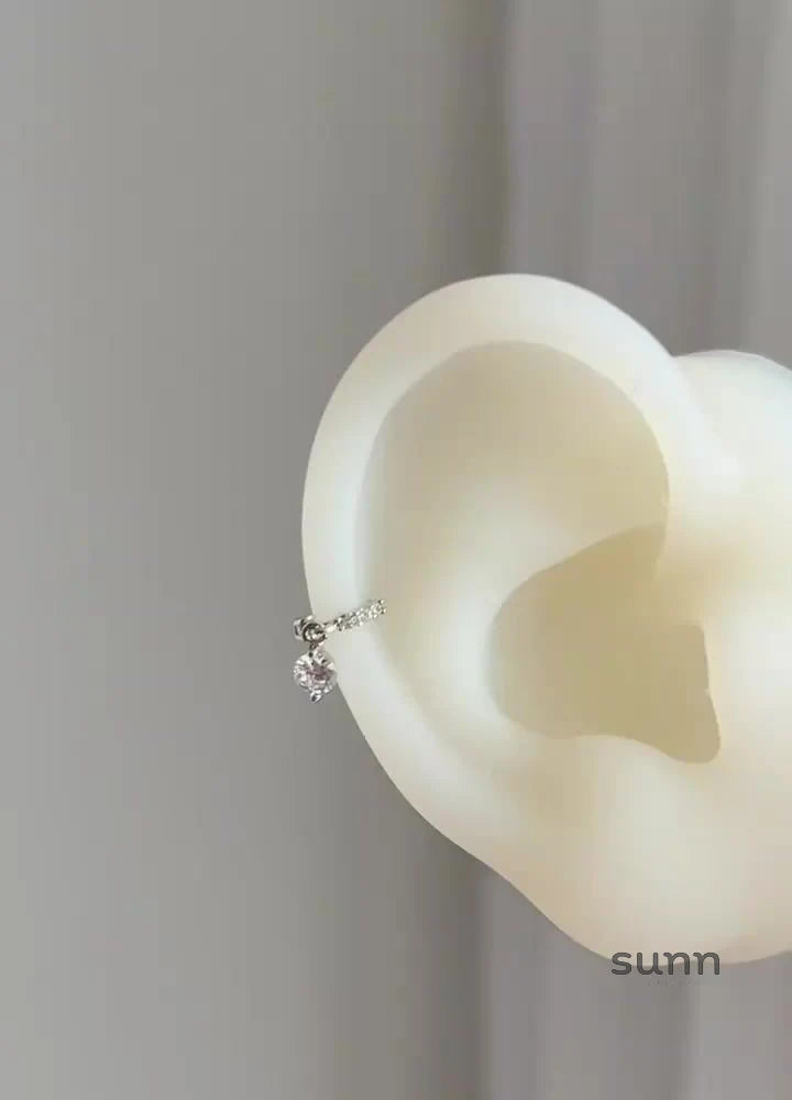 Kween Sparkle Waterdrop Hoops