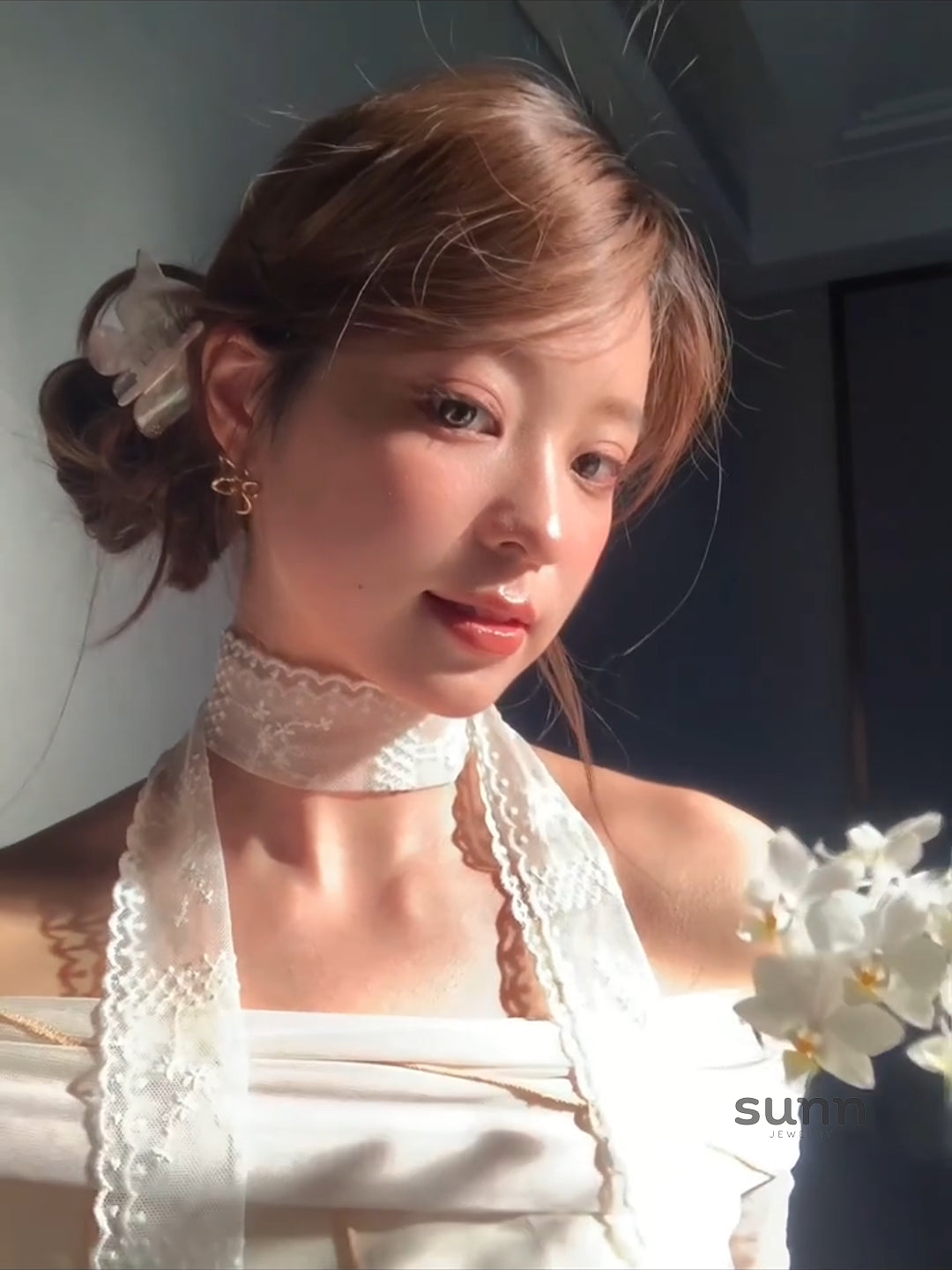 Kyah Delicate Lace Ribbon [25VSY3Y8]