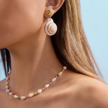 Kyla Conch Stud Earrings [YRLU2LV7]
