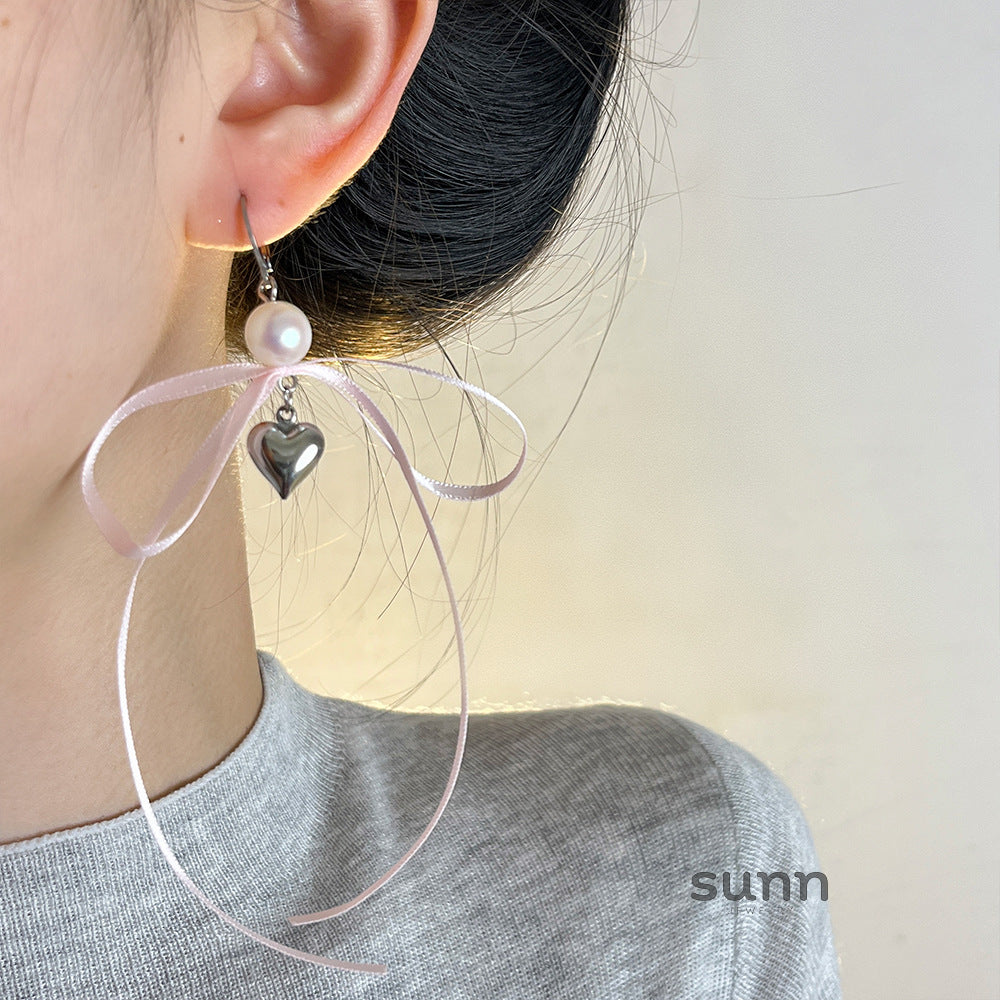 Kyleah Ribbon Bow Drop Earrings [XZ177UKJ]