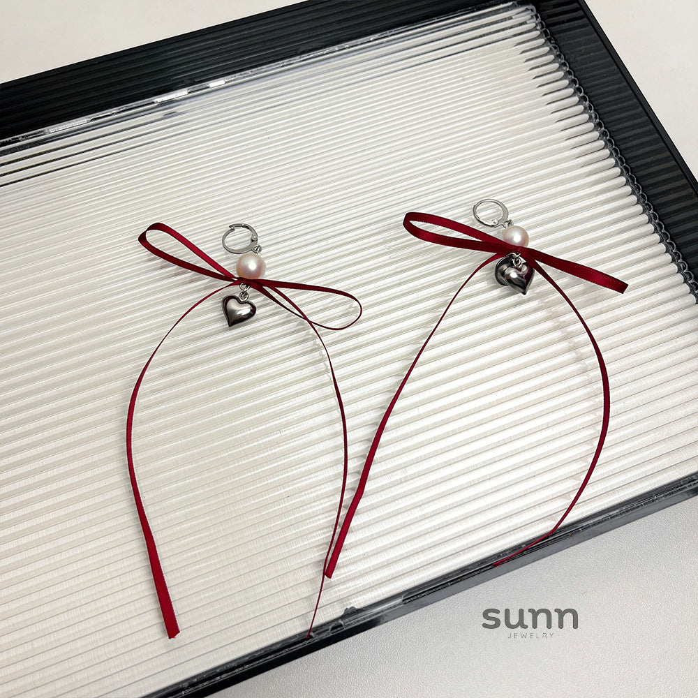 Kyleah Ribbon Bow Drop Earrings [V74KA4U8]