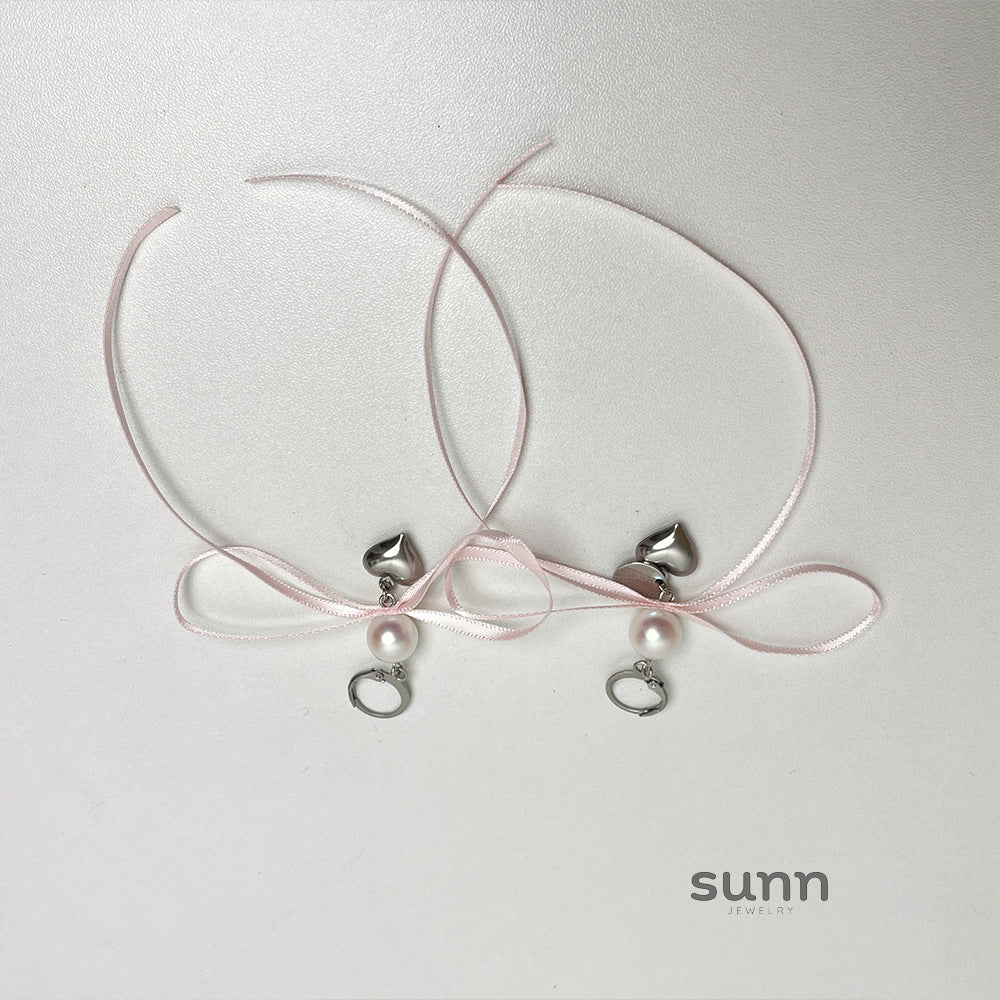 Kyleah Ribbon Bow Drop Earrings [DN1VTC1L]