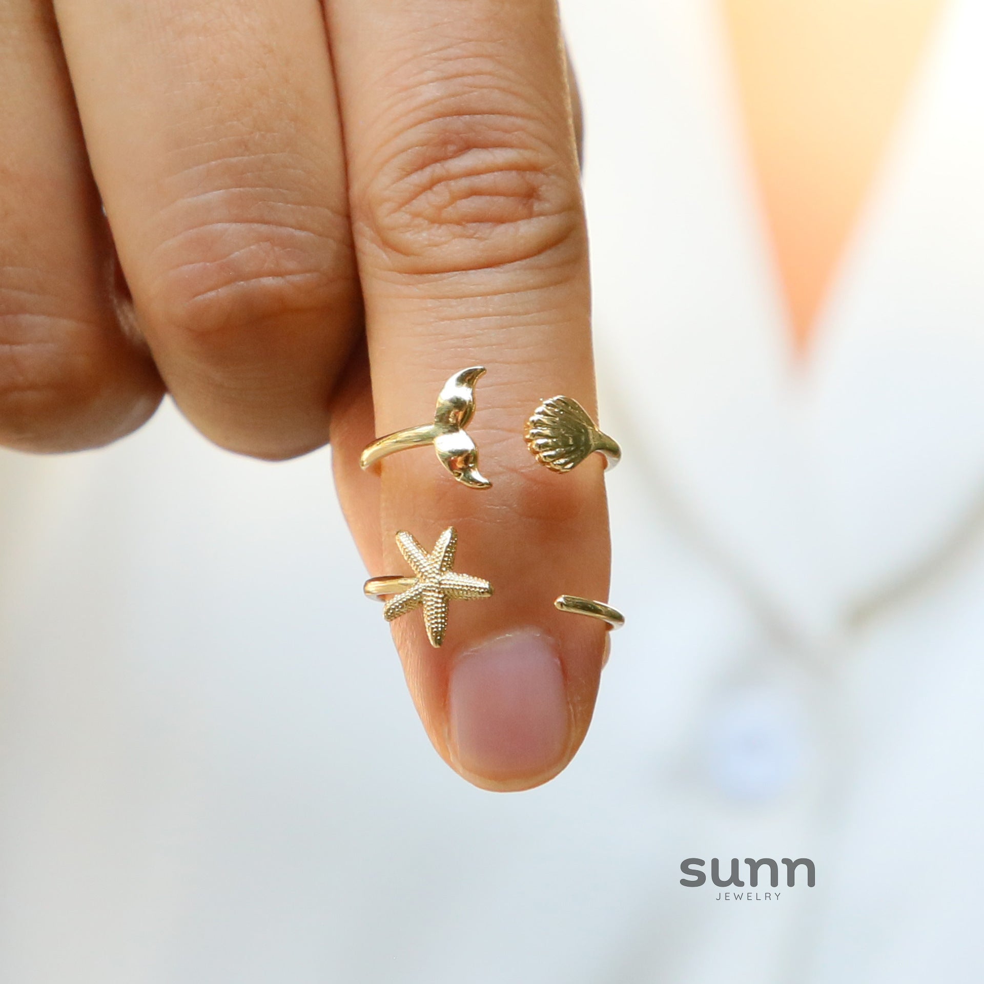Kylee Adjustable Ocean Ring [K0PJ08AU]