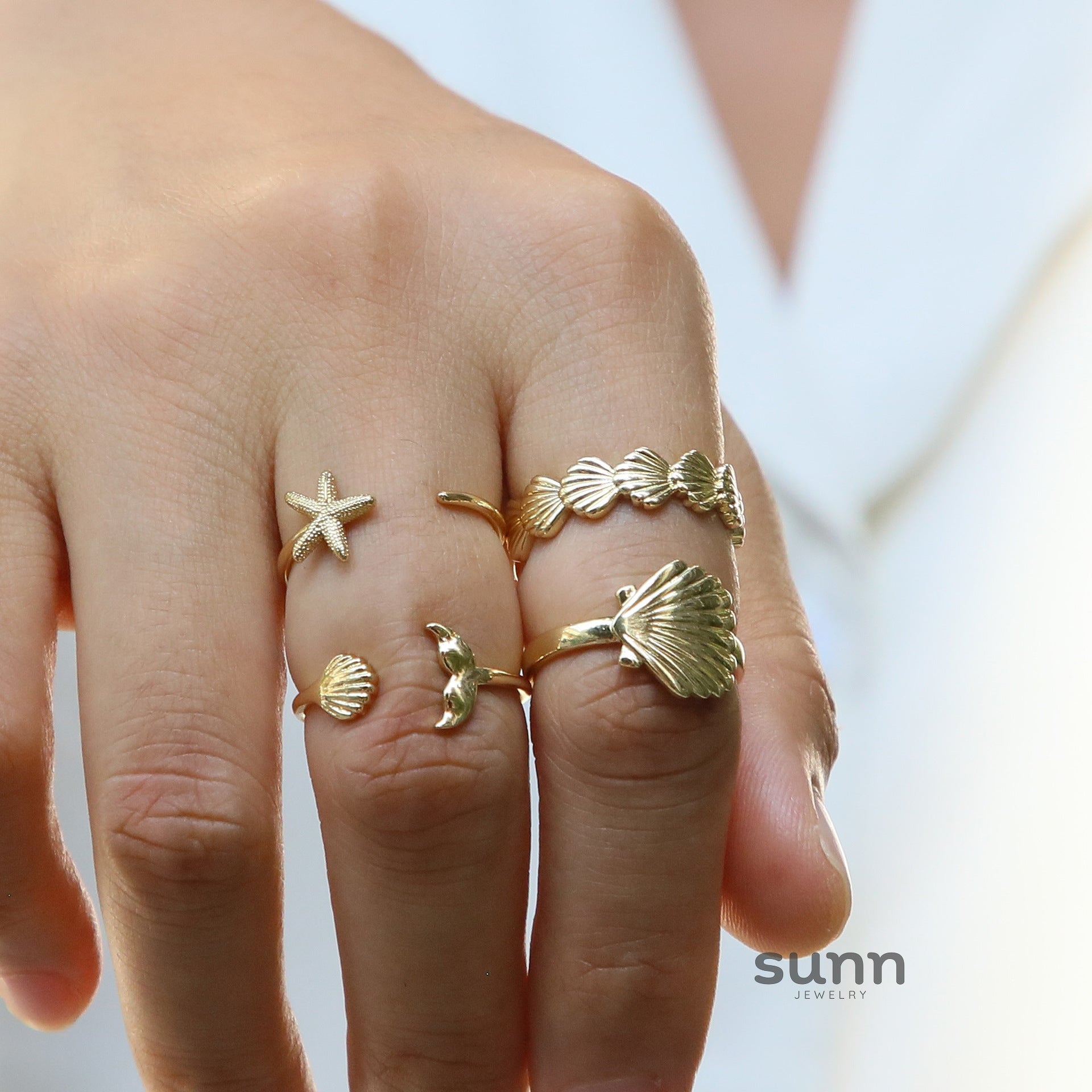Kylee Adjustable Ocean Ring [8RBXCYX1]
