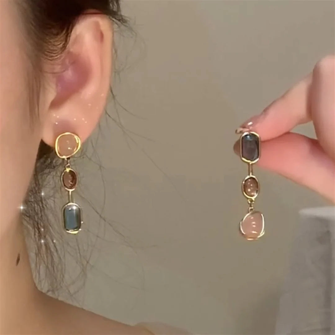 Kyleigh Asymmetric Gemstone Earrings
