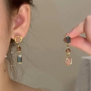 Kyleigh Asymmetric Gemstone Earrings