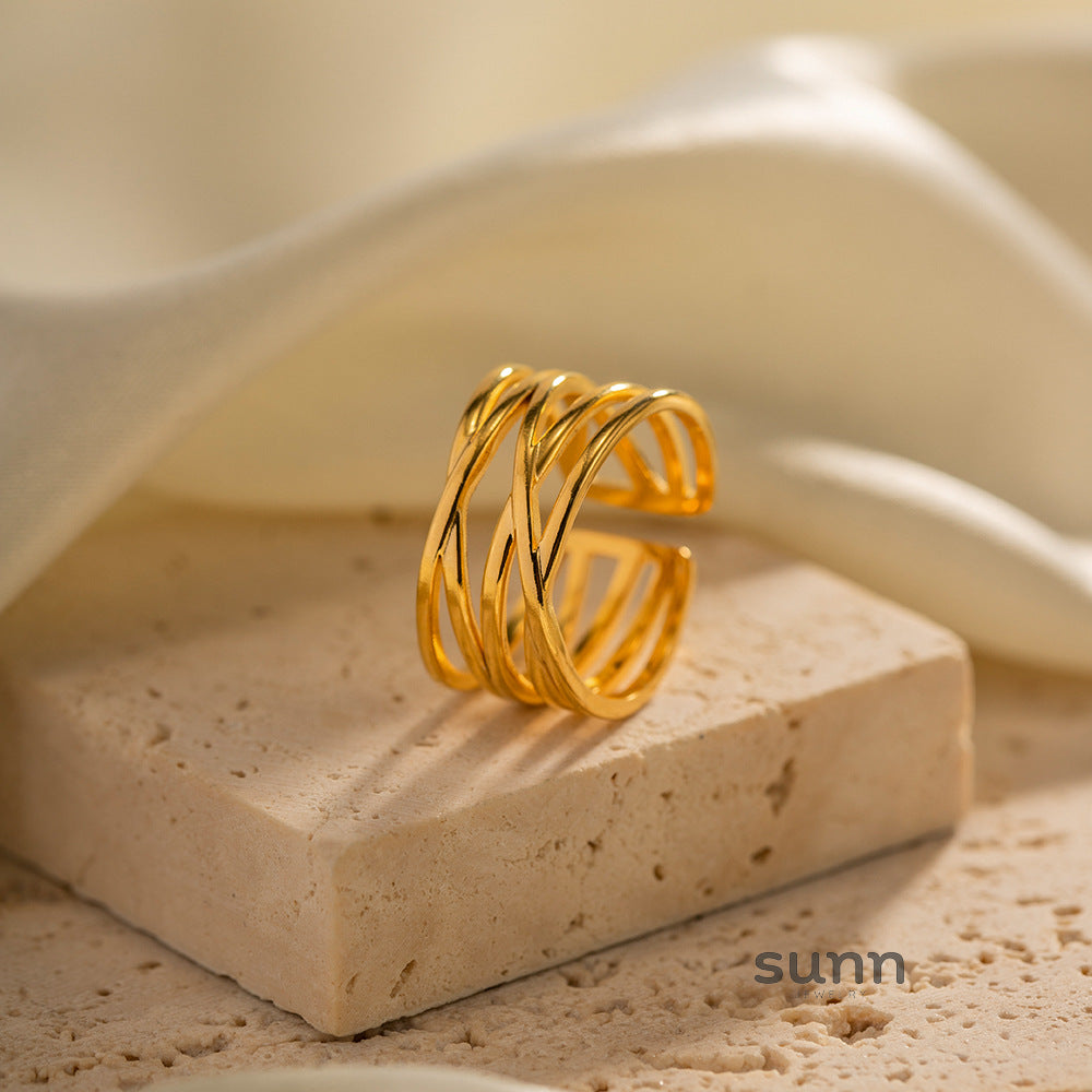 Kyler Modern Gold Open Ring [NZS68683]