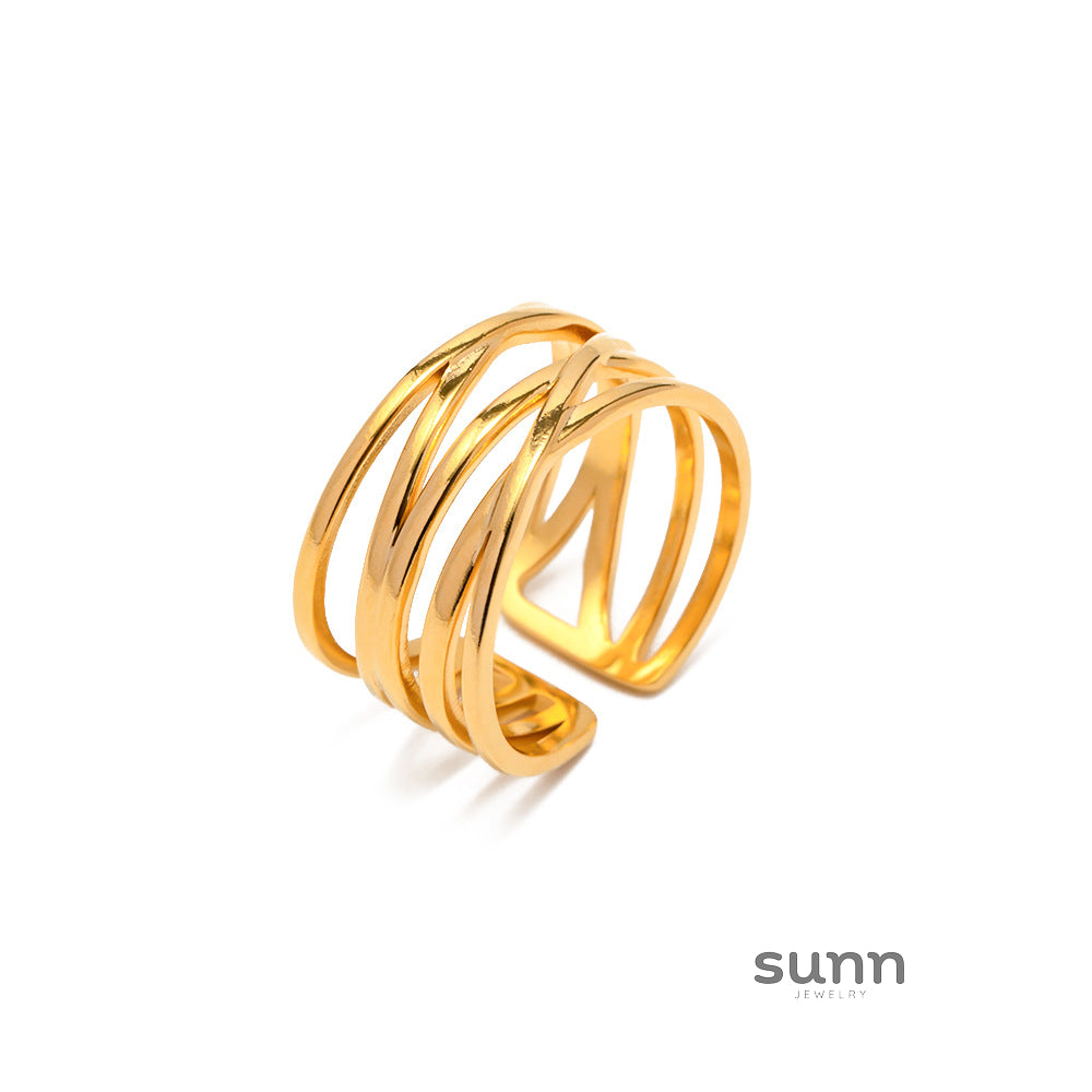 Kyler Modern Gold Open Ring [L8E7UPH9]