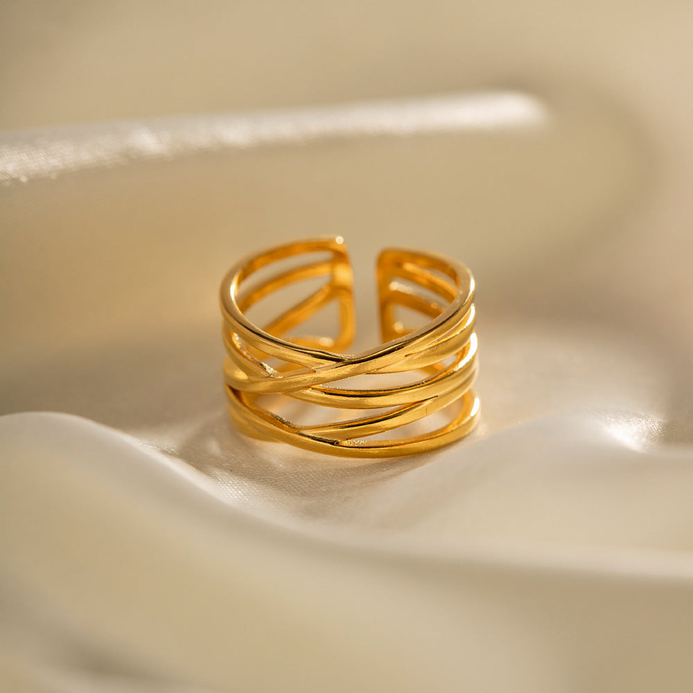 Kyler Modern Gold Open Ring [8S93CAW5]