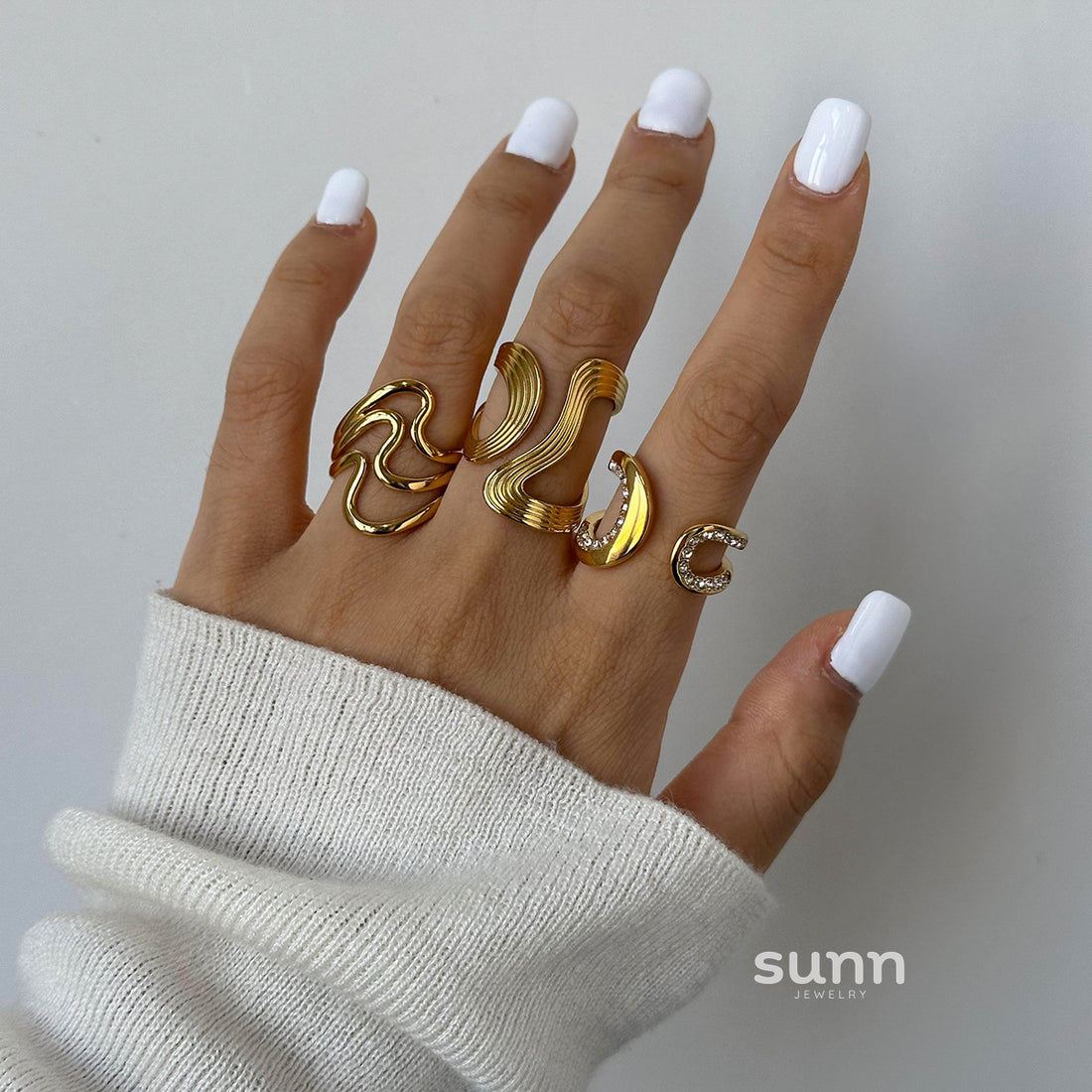 Kyliee Chunky Wave Ring [4IWBM0MP]