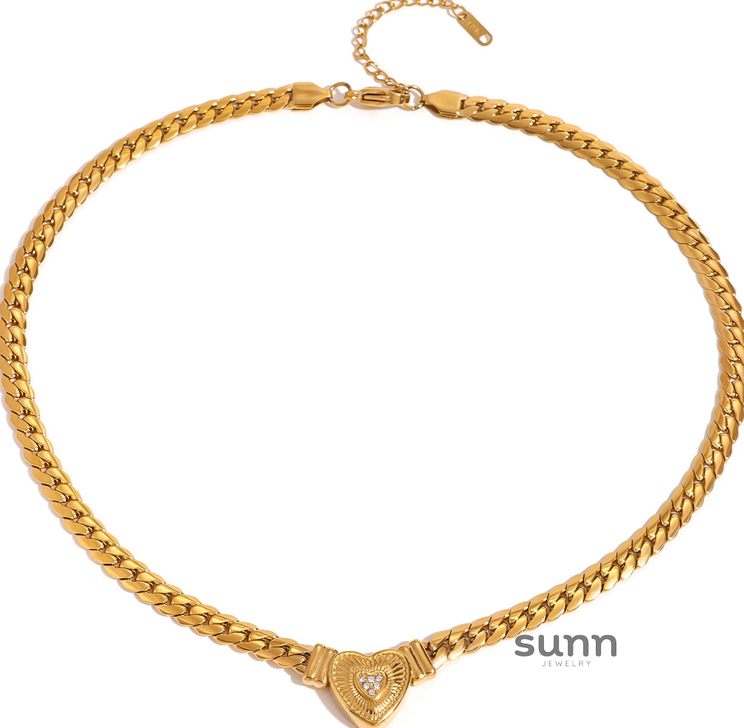 Kymani Sparkle Heart Necklace [5VW28OLG]