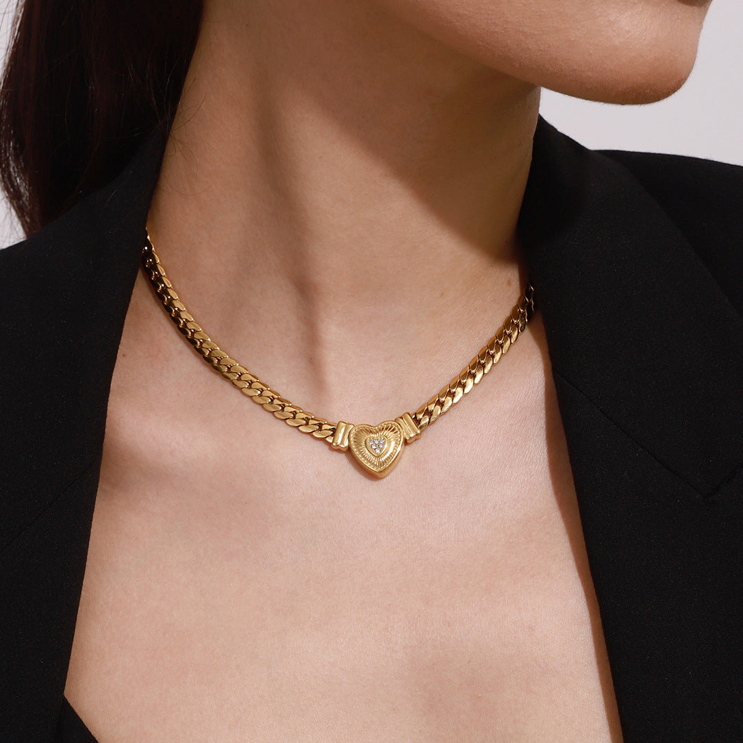 Kymani Sparkle Heart Necklace [8Y1CQ6MJ]