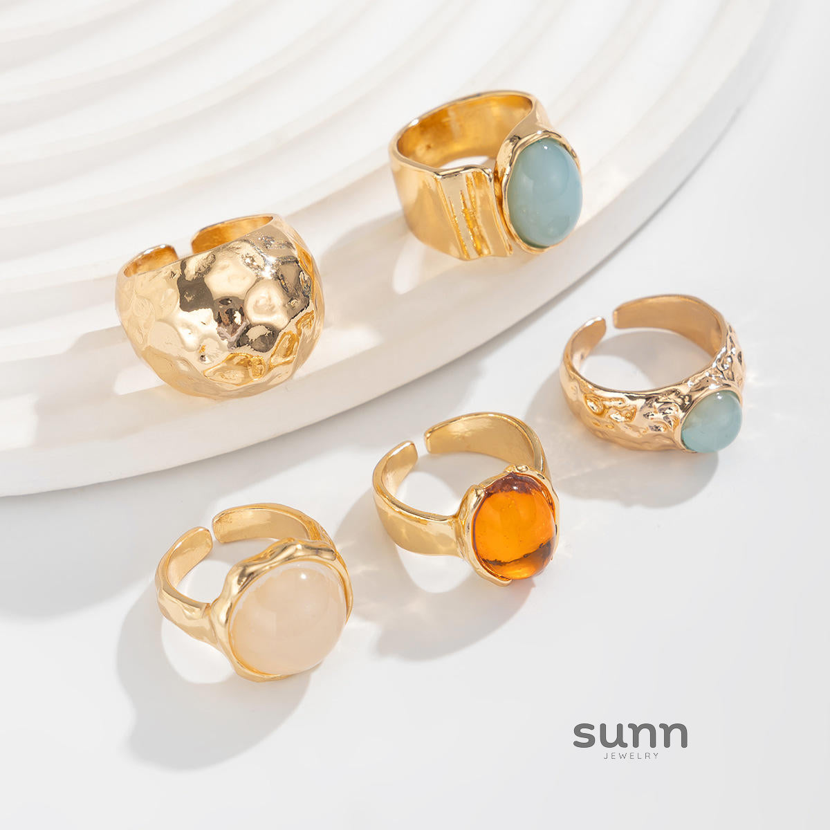 Kymber Stackable Gemstone Ring Set [631FKDFE]