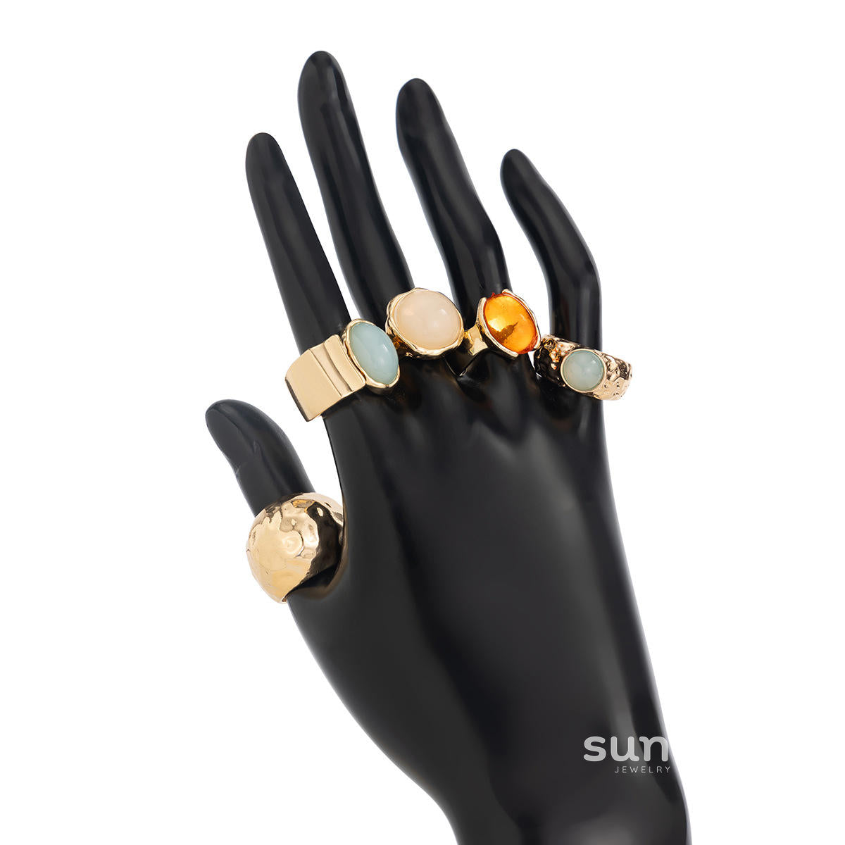 Kymber Stackable Gemstone Ring Set [IBZQ7GLV]