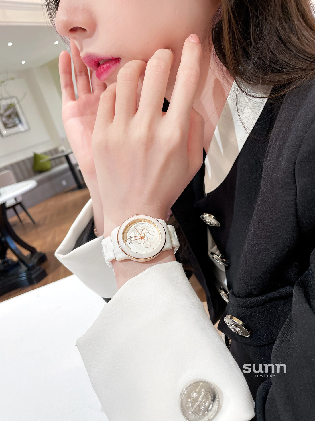 Kymora Ceramic Camellia Watch