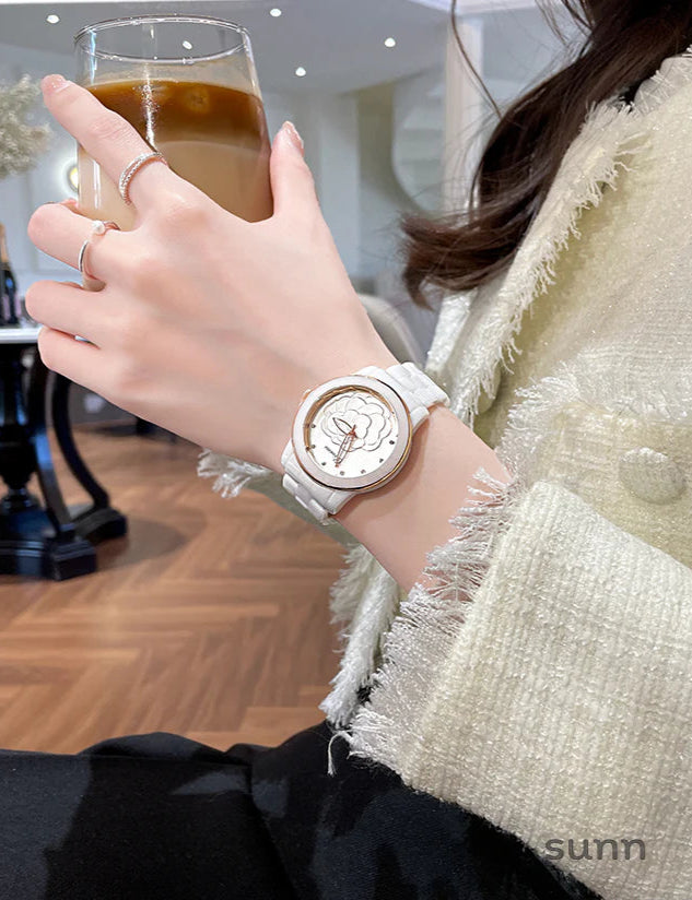Kymora Ceramic Camellia Watch