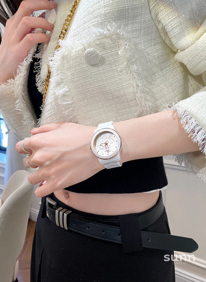 Kymora Ceramic Camellia Watch