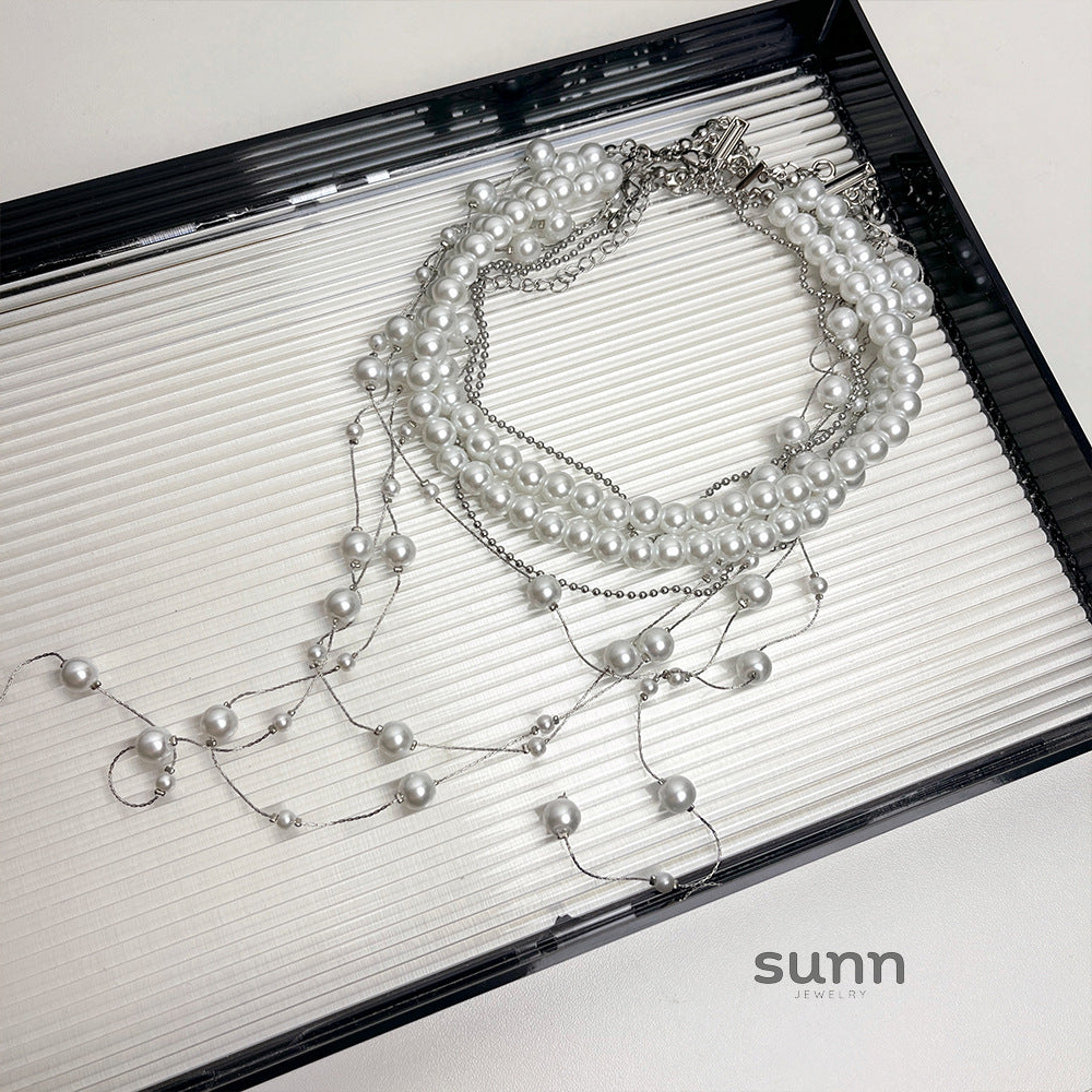 Kynleigh Layered Pearl Necklace [HI863S94]