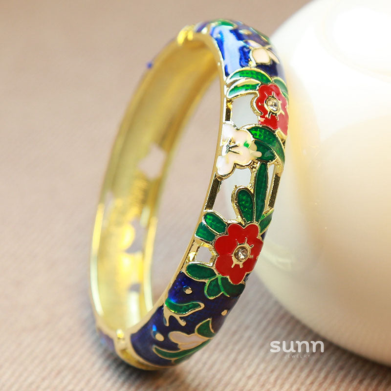 Kynli Floral Cloisonne Bracelet [O20893C2]