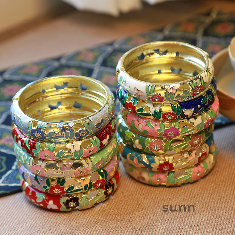 Kynli Floral Cloisonne Bracelet [N8C403QC]