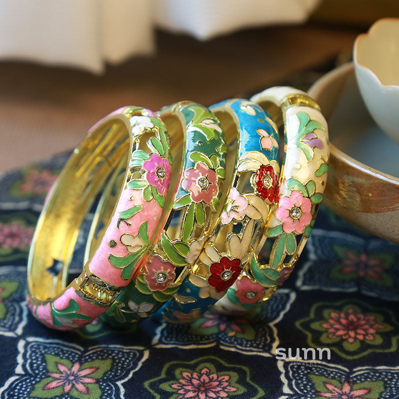 Kynli Floral Cloisonne Bracelet [JC852ZPY]
