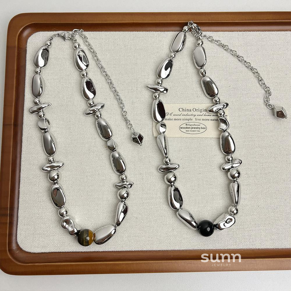 Kynlie Asymmetric Metal Necklace [V3ZLELTP]