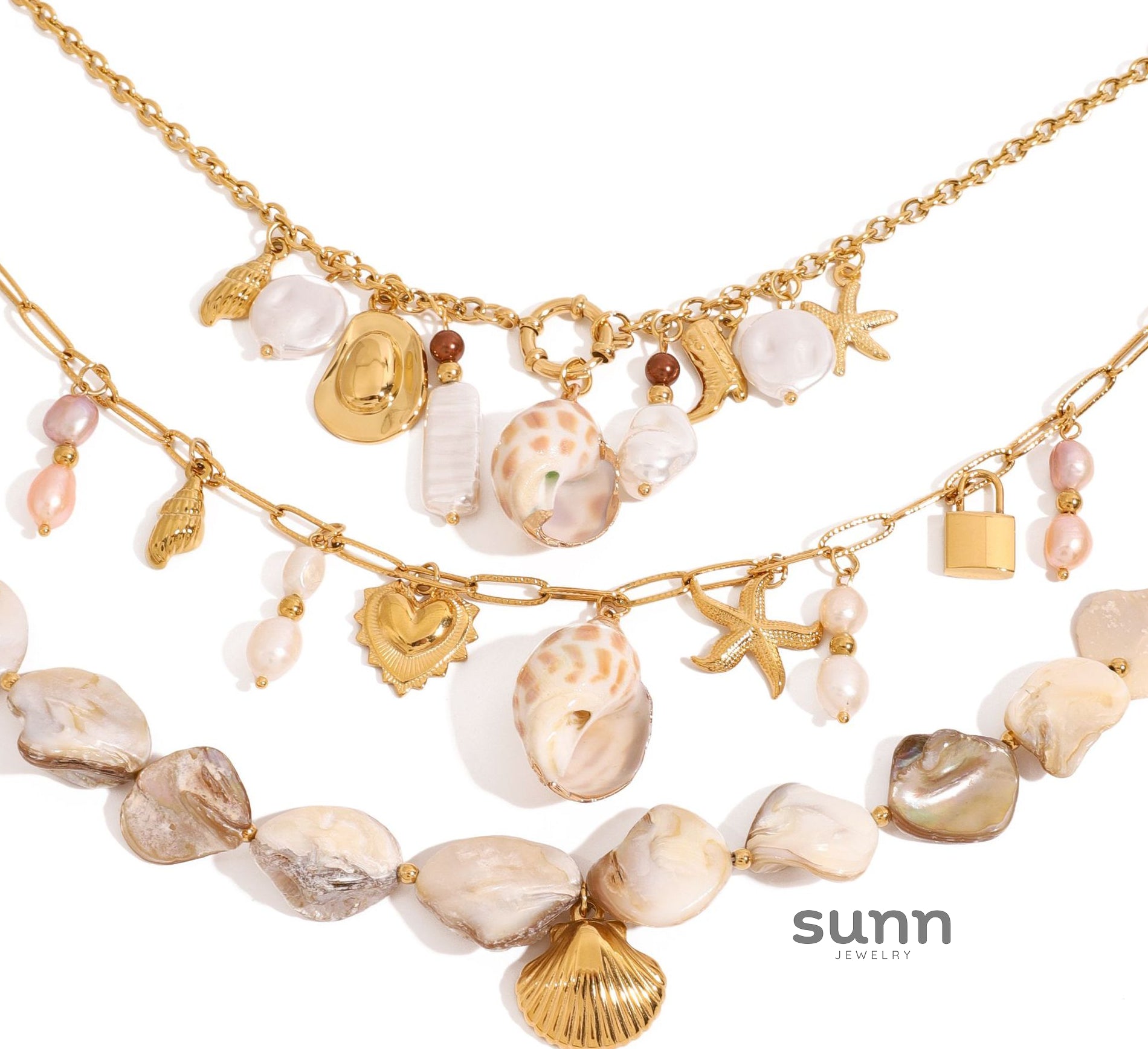 Kynzlee Shell Pendant Necklace [Q9H100V2]