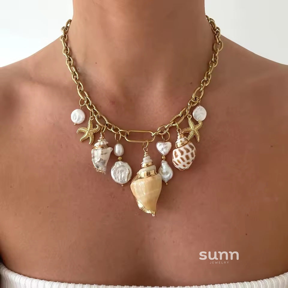 Kynzlee Shell Pendant Necklace [JO61XI68]