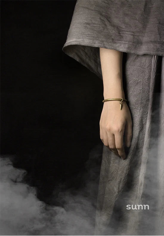 Kyree Antiqued Brass Cuff