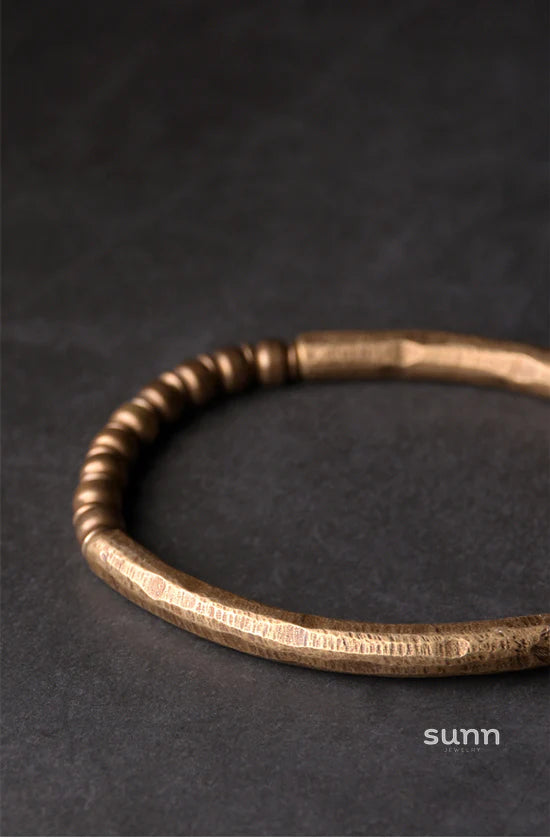 Kyree Antiqued Brass Cuff