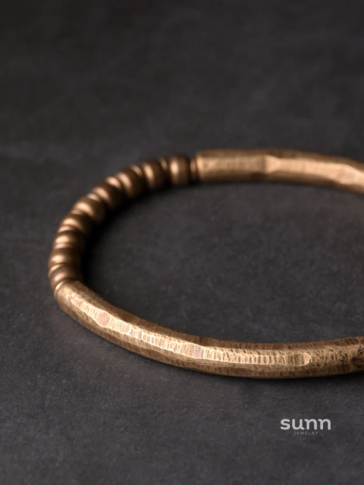 Kyree Antiqued Brass Cuff