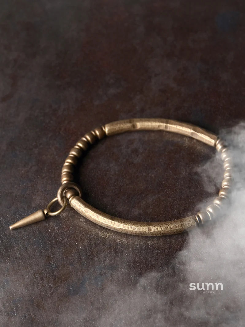 Kyree Antiqued Brass Cuff