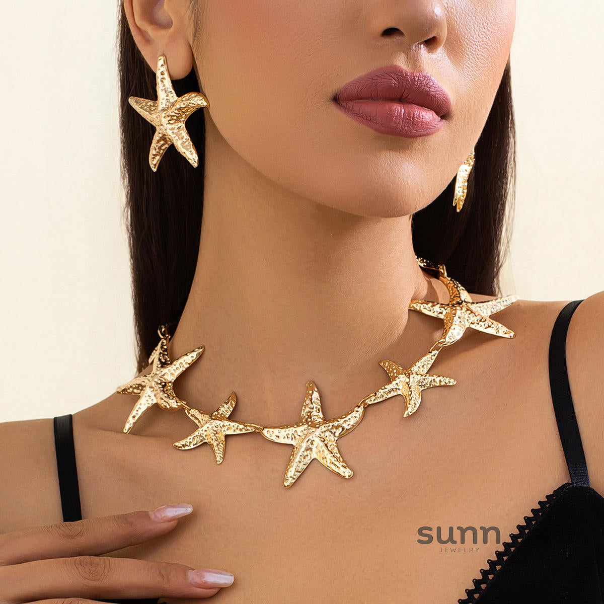 Kyrie Ocean Starfish Necklace Set [I3ZUZ51T]
