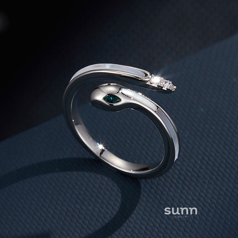 Lady Red Serpent Open Ring [YKLQBWCN]