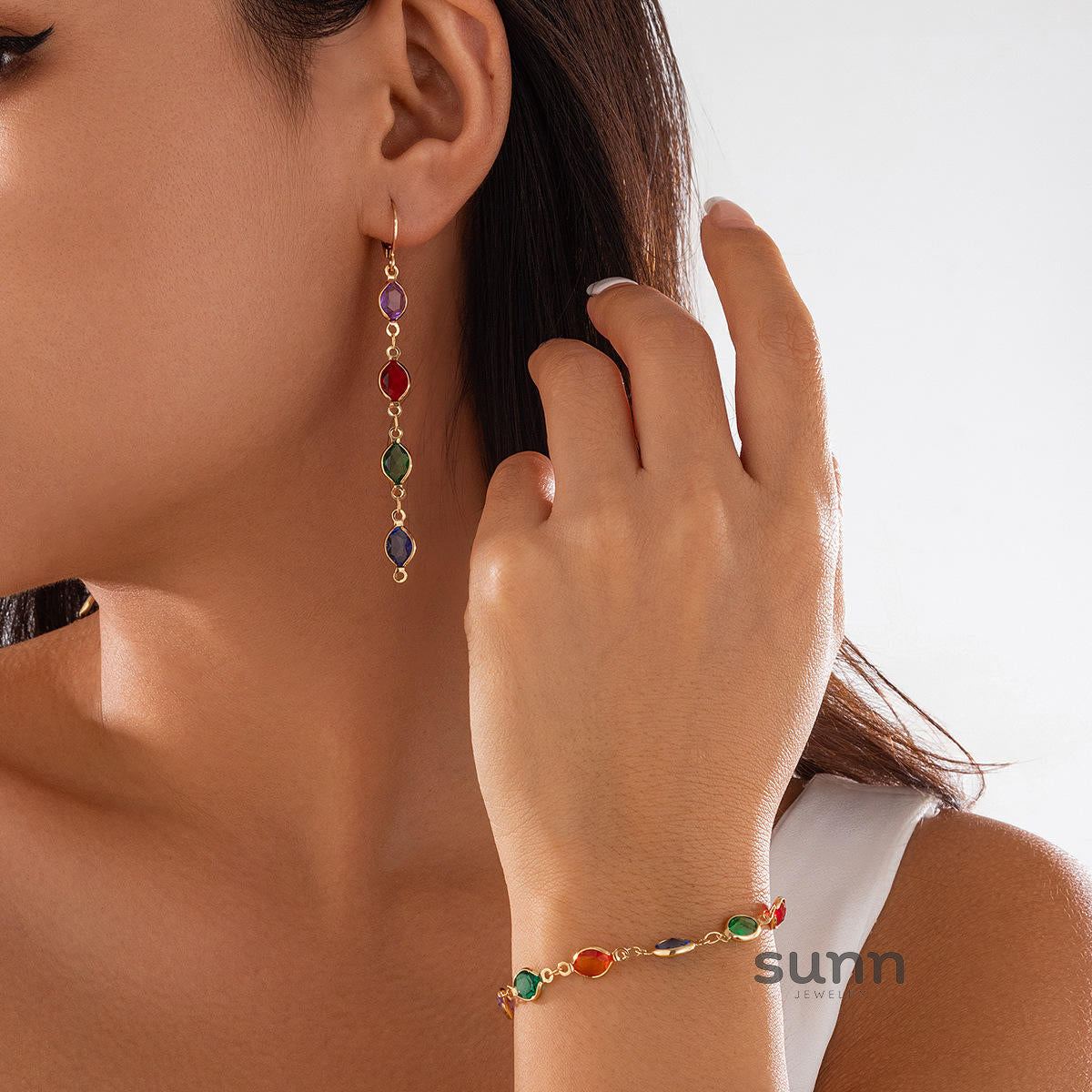 Laelynn Crystal Layered Necklace Set [XQE51MSR]
