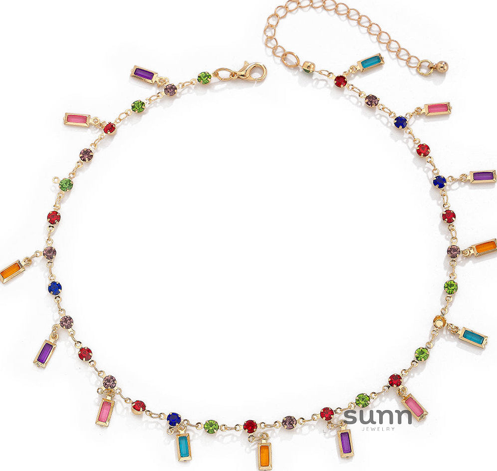 Laelynn Crystal Layered Necklace Set [0RPOEVYS]
