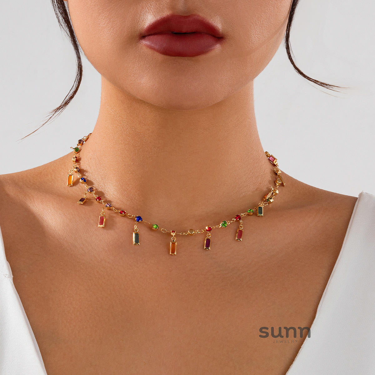 Laelynn Crystal Layered Necklace Set [LBEEPZEY]