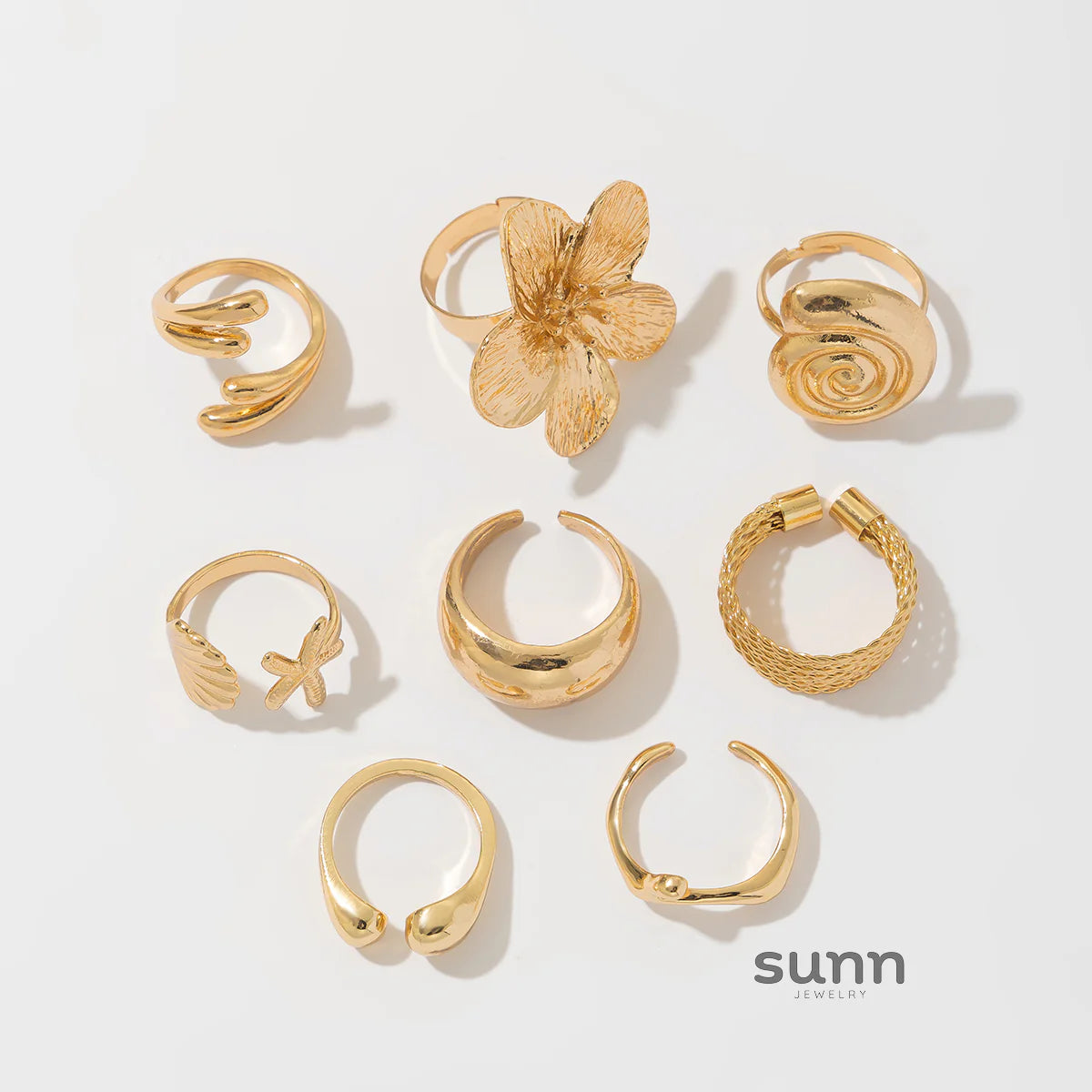 Lahna Ocean-Inspired Ring Set