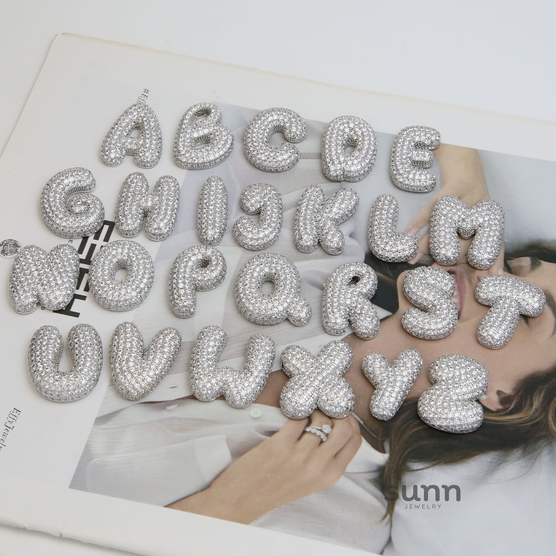Laiba Bubble Initial Necklace [OH30HYJ0]