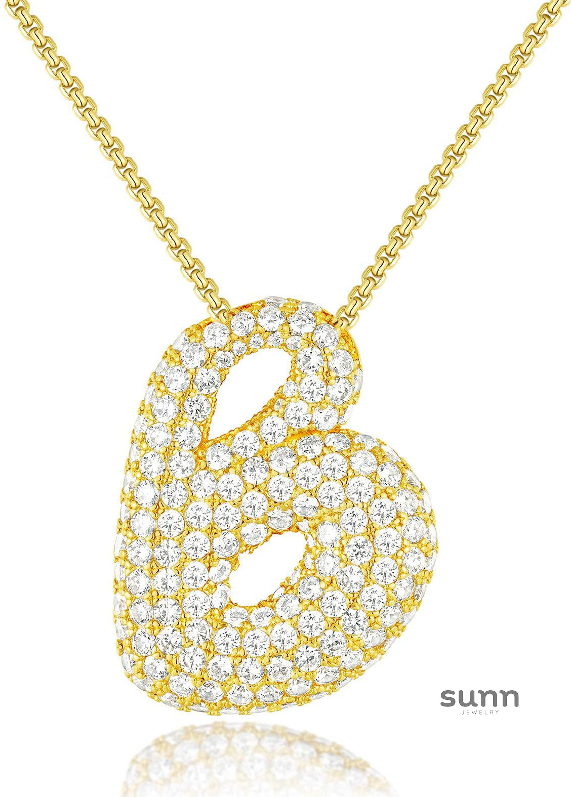 Laiba Bubble Initial Necklace [O7FWS061]