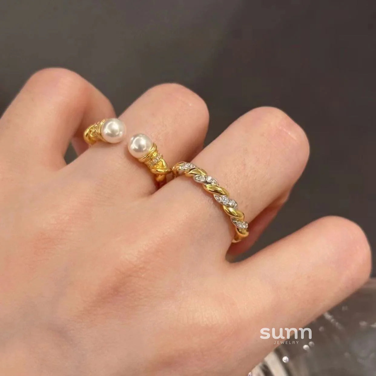 Laiken Twisted Pearl Ring