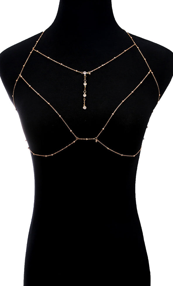 Lailah Rhinestone Body Chain - Gold [5ER5LCCV]