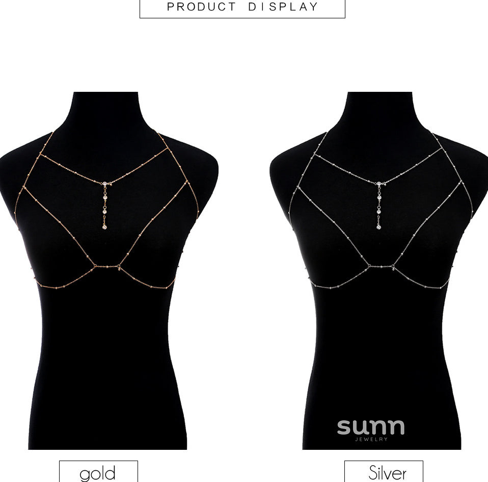 Lailah Rhinestone Body Chain [I5X6HA2D]