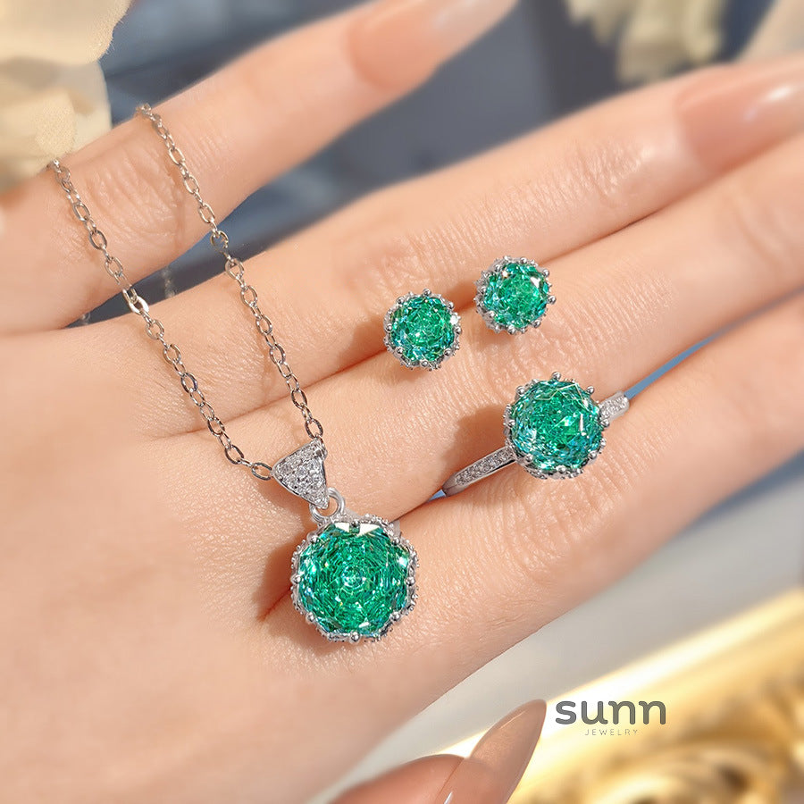 Lainee Octagonal Gemstone Jewelry Set [02DY8WJH]