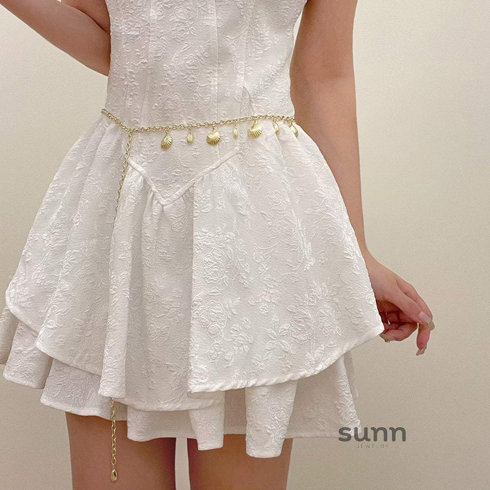 Lainee Shell Tassel Waist Chain [VMFZPRHT]
